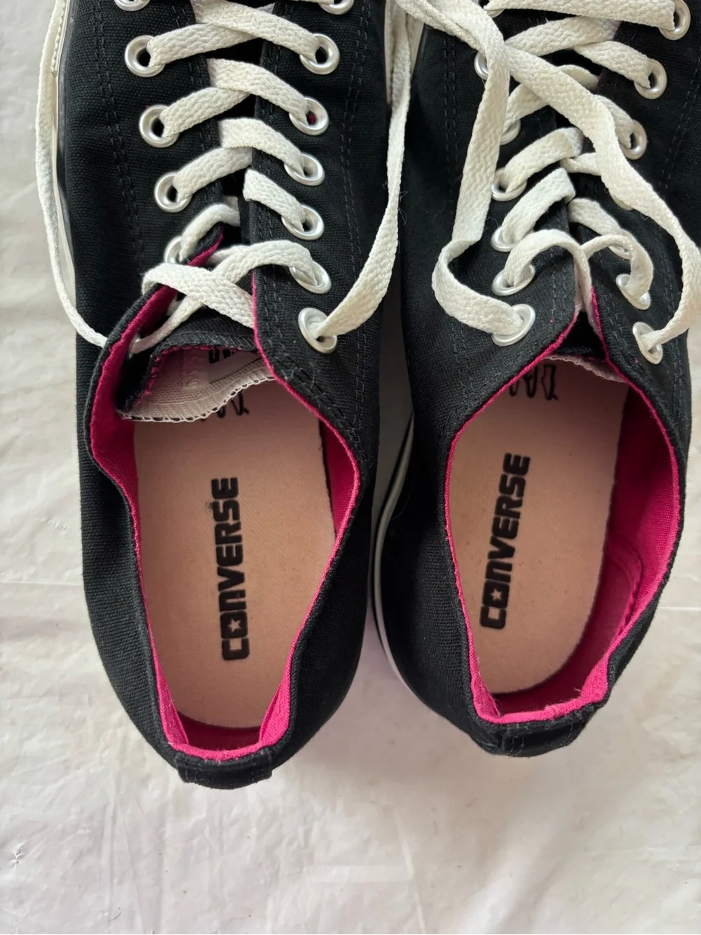 NWOT Converse Black Low Top Double Tongue Sneakers SZ 11 Men 9 Wmn - Picture 12 of 15
